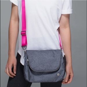 Lululemon Party Om Bag Gray Pink Crossbody Bag